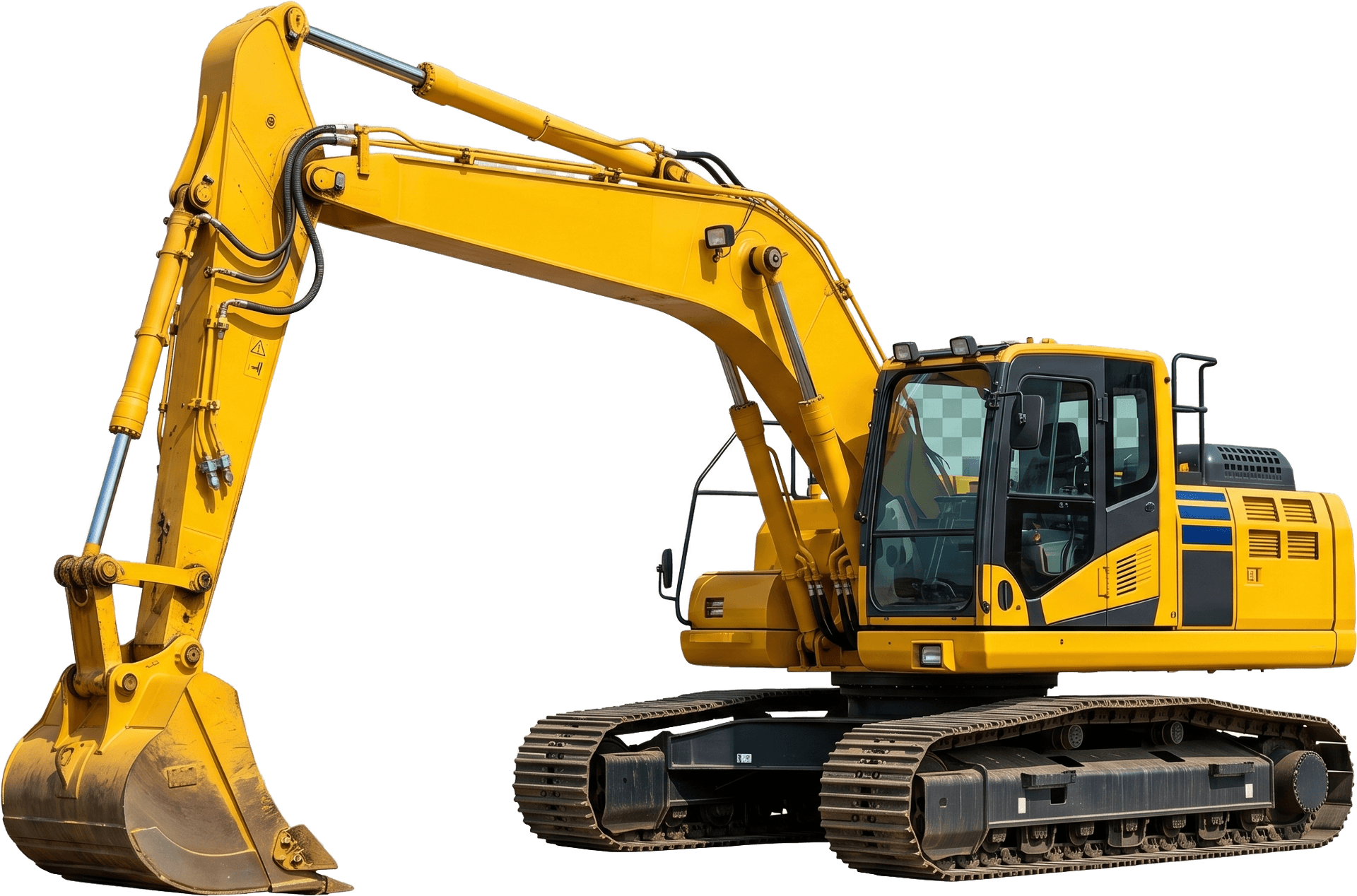 Escavadeira hidráulica Komatsu PC 200 em operação em terreno de Ceilândia, DF
